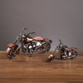 thumbnail image 2 of Decoración de motocicleta Harley de hierro para sala de estar, dormitorio, decoración de escritorio, modelo de motocicleta de metal retro personalizado, regalo hecho a mano, 2 of 5