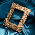 thumbnail image 2 of Vintage Picture Frame Resin Golden Ornate Textured Oval Desktop Photo Frame Photo Holder Jewelry Display Frame Home Decoration, 2 of 7