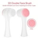 thumbnail image 4 of Cepillo de doble cara 3D de moda, cepillo de limpieza facial, exfoliante, herramienta de masaje para eliminar grasa, rosa, 4 of 14