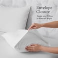 thumbnail image 5 of Mainstays 100% Cotton Dreamy Soft 2‑Pack 220 Thread Count Brushed and Washed Sateen Cotton King Pillowcases, Artic White, 5 of 9