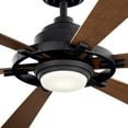 thumbnail image 3 of 52" Kichler Gentry Distressed Black LED Ceiling Fan, 3 of 7