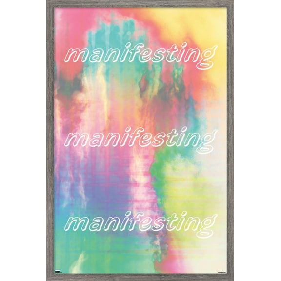 Manifesting Rainbow Wall Poster, 14.725" x 22.375" Framed