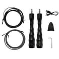 thumbnail image 1 of Colaxi Counting Jump Rope Skipping Rope Fitness Aerobic Exercises Boxing Wear Resistant with Anti Slip Handle Jumping Rope Black, 1 of 8