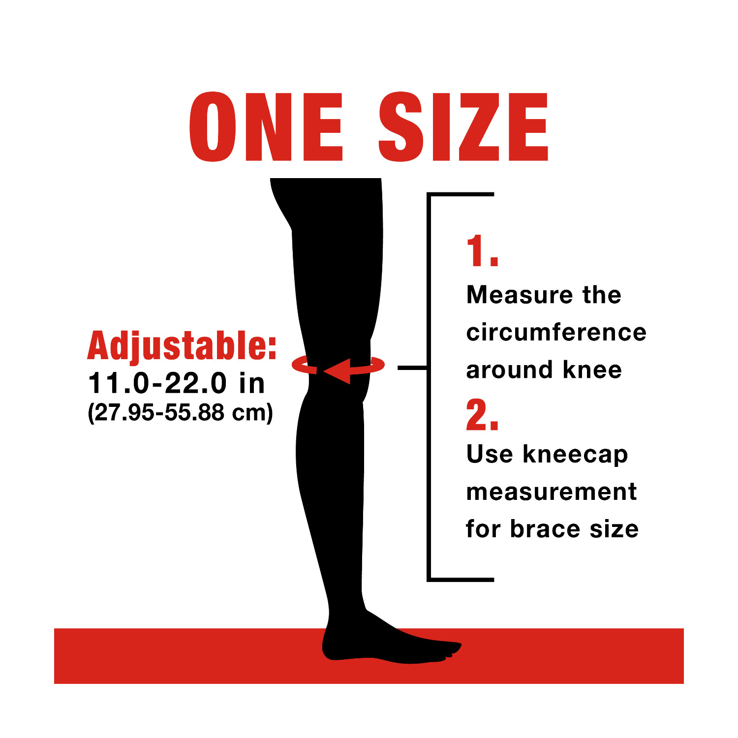 ACE Brand Adjustable Compression Knee Support, Black/Gray photo 5