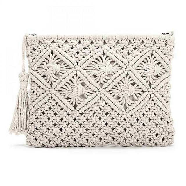 2025 Latest Model Straw Clutch Purse, AVEKI Women Straw Envelope Bag Wallet