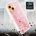 thumbnail image 7 of For iPhone 16 Pro Case Glitter Floating Liquid Shiny Quicksand Case for Women Girls Heavy Duty Shockproof Protective Case Hard PC Bumper Soft TPU Cover，Pink, 7 of 7