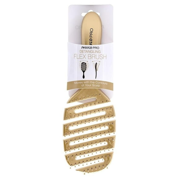 Swissco Pro Detangling Flex Brush - Gold
