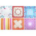 thumbnail image 2 of Ensemble de Foulards Carrés Floraux Lisses Mode Foulard pour Femmes, 2 of 10