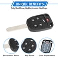 thumbnail image 4 of Unique Bargains Key Shell Case for Honda Odyssey 2011-2013 Keyless Entry Remote Key Fob Replacement Case 6 Button N5F-A04TAA, 4 of 7