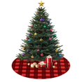 thumbnail image 3 of 30 Inch Christmas Tree Skirt – Velvet Plush Tree Mat, Soft Thickened Polyester with Red Ties, Single-Sided Printing, Available in 30in/36in/48in, Perfect for Holiday Xmas Tree Decoration, 3 of 7