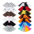 thumbnail image 4 of Girls Tulle Skirt Layered Tulle Tutus Skirt Dance Tutus Skirt Princess Skirt Belt Pleated Tutus Skirt Halloween Costumes, 4 of 8