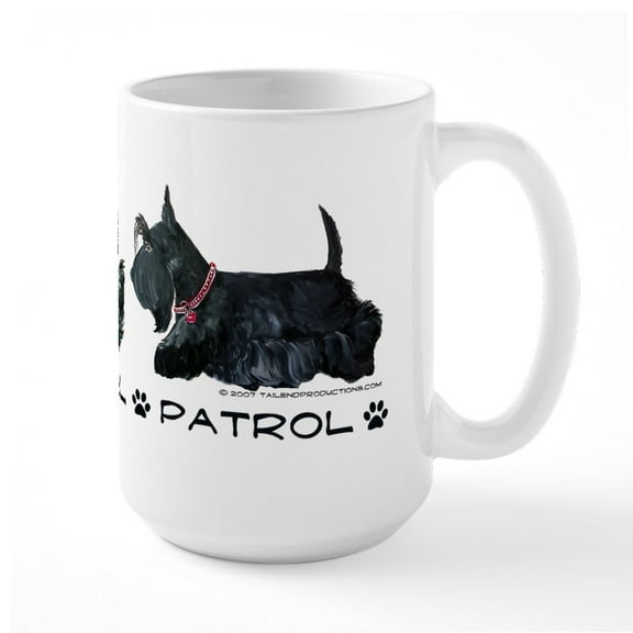 CafePress - Scottie Squirrel Patrol Terri Large Mug - 15 oz Ceramic Large White Novelty Mug
