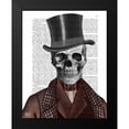thumbnail image 2 of Fab Funky 12x14 Black Modern Framed Museum Art Print Titled - Skeleton Gentleman and Top hat, 2 of 5
