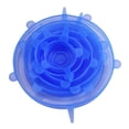 thumbnail image 1 of Funda de silicona elástica para conservación de seis piezas, resistente al polvo, para frigorífico, microondas, horno, con forma de cara sonriente, 1 of 6