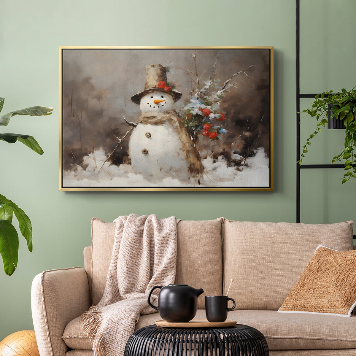 Vintage Landscape-CLXVII By Wexford Home Framed in Gold Wood Gallery Wrapped Canvas 27 in. x 41 in.