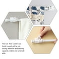 thumbnail image 2 of Miangastore 4Pack Curtain Rod Brackets Adhesive Fixing White for Bathrooms Homeowners, 2 of 8
