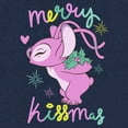 thumbnail image 2 of Junior's Lilo & Stitch Merry Kissmas Angel Sweatshirt Blue Heather Large, 2 of 4