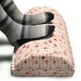 thumbnail image 3 of Christmas Foot Rest, Cartoon Style Christmas Ornaments with Bauble Bells Snowflakes Candy Cane, Non-Slip Backing Adjustable Ergonomic Memory Foam Leg Support for Office, Vermilion Blush, by Ambesonne, 3 of 5