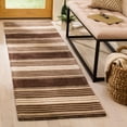 thumbnail image 4 of SAFAVIEH Martha Stewart Living Harmony Stripe Wool Area Rug, Wrought Iron, 9' x 12', 4 of 5