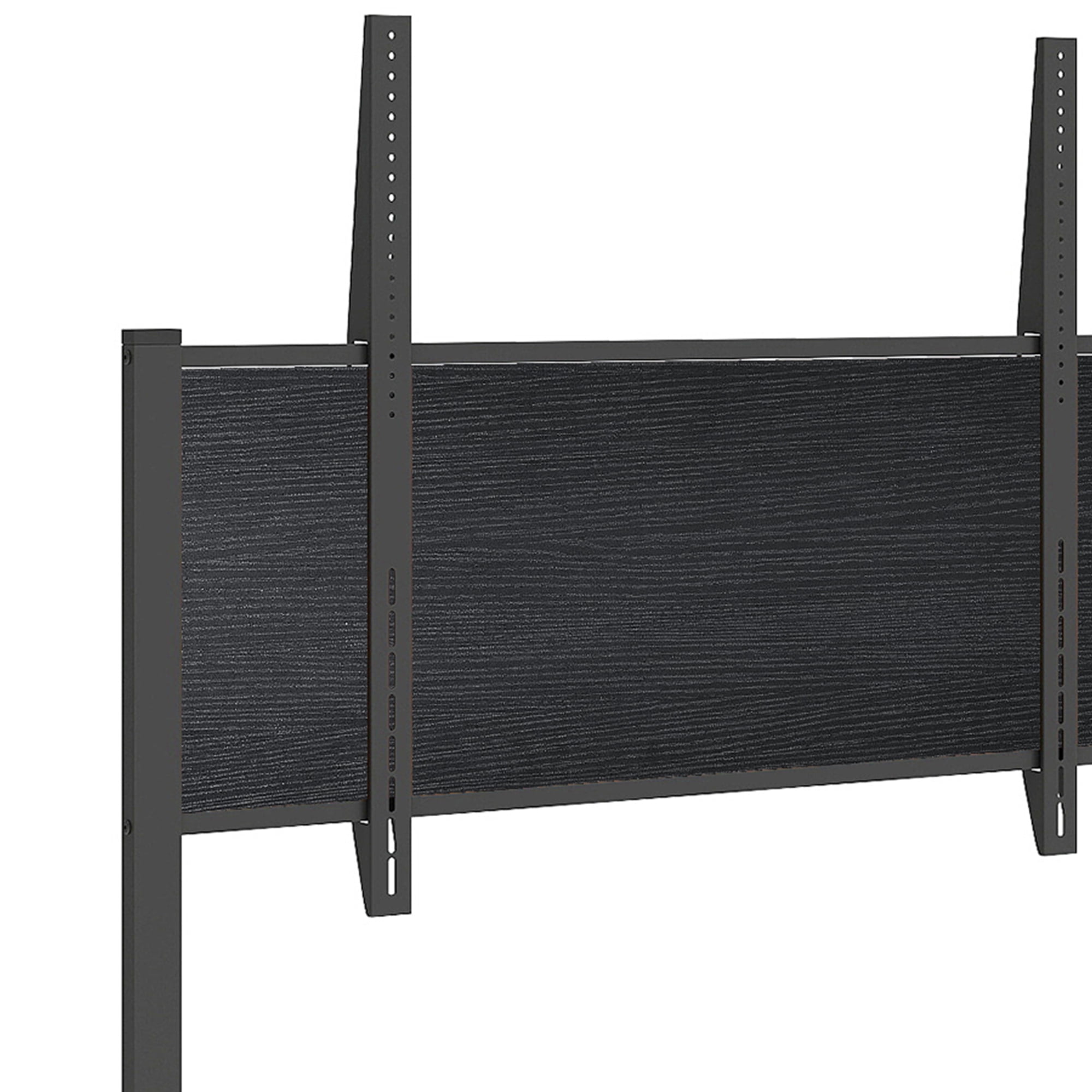 Uforic 46"W Rolling TV Stand with Lockable Wheels & Power Outlets, Mobile Cart for 32-75 Inch TVs, Black Oak