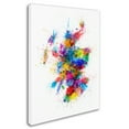 thumbnail image 2 of Trademark Fine Art "Scotland Paint Splashes Map" Canvas Art by Michael Tompsett, 2 of 3