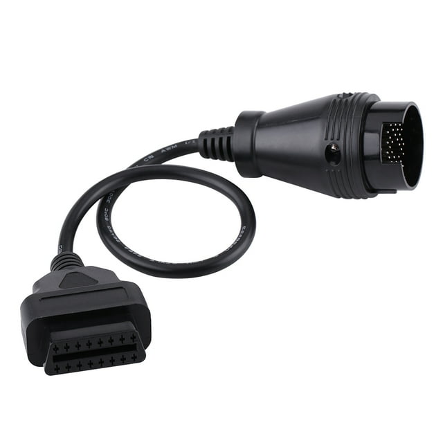 38Pin To 16Pin Diagnostic Cable, Black OBD II Connector Cable ABS Plastic For Female Interface