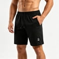 thumbnail image 5 of cllios Men's Athletic Shorts 5 Inch Inseam Breathable Quick Dry Fitness Shorts Solid Color Lightweight Cooling Running Short with Zipper Pockets Black XL, 5 of 6