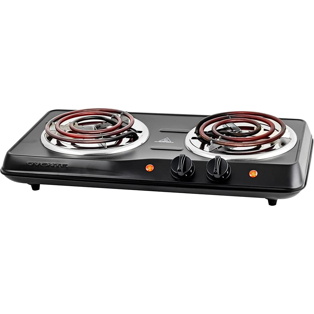 Ovente 1700W Double Hot Plate Electric Countertop Coil Stove 5.7 & 6