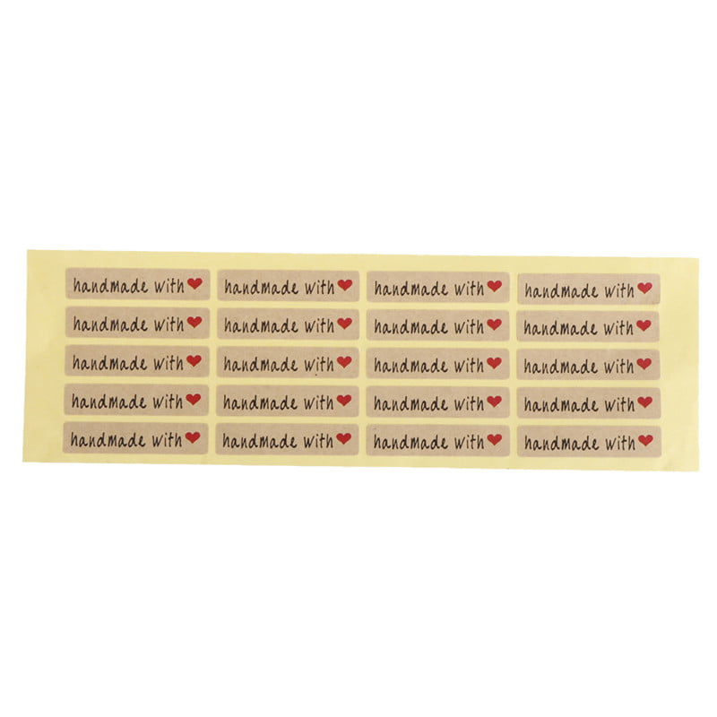 200pcs=10Sheet DIY Paper Sticker Label Handmade with love Rectangle Seals.Craft\ 