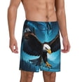 thumbnail image 2 of Sikiie Night Sky Forest Bald Eagle Mens Pajama Shorts, Lightweight Lounge Pant with Pockets Soft Sleep Pj Shorts for MenXX-Large, 2 of 6