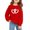 Red, variant on UACY Kids Heart Print Crewneck Pullover Sweatshirt, Soft Cotton Long Sleeve, Casual Loose Outwear Top for Girls and Boys (Black, 5-6 Years)
