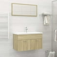 thumbnail image 5 of vidaXL 2 Piece Bathroom Furniture Set Black Engineered Wood, 5 of 71