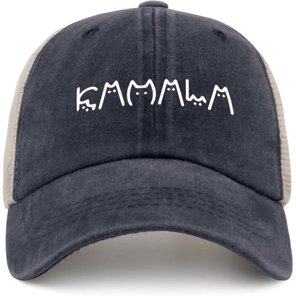 Cat Ladies for Kamala Harris Hat Trucker Hat Men Funny Mesh Baseball Cap for Summer