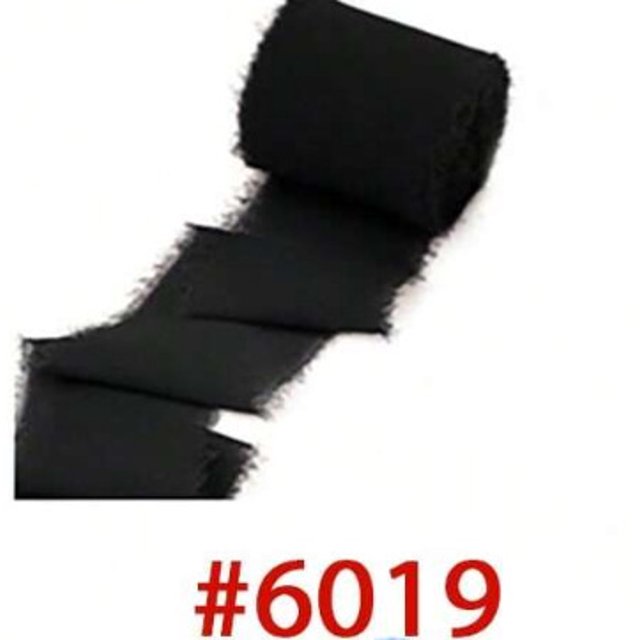 Nvzi Cinta de gasa para manualidades - Negra, 3 rollos de cinta con borlas de 4 cm de ancho x 49,5 m de largo, ideal para envolver ramos de novia, regalos y decoraciones para fiestas.