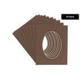 thumbnail image 2 of Chocolate Acid Free 6x7.5 Oval Picture Frame Mat with White Core Bevel Cut for 3x5 Pictures - Fits, 2 of 3