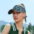 thumbnail image 5 of Daiia Anchors Pattern Sport Sun Visor Hats Visor Cap Adjustable Empty Top Baseball Cap Cotton Ball Caps for Women and Men, 5 of 7