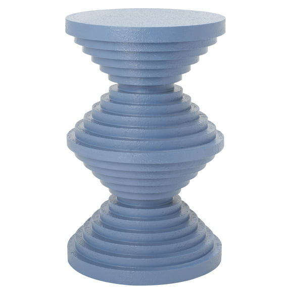 SAFAVIEH Glynn Modern Style Periwinkle Round End Table (11.8 in. W x 11.8 in. D x 18.5 in. H)