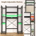 thumbnail image 4 of Over The Toilet Storage with 2 Drawers - iSunirm 11 Tier Bathroom Organizer Freestanding Space Saver Storage Rack with Adjustable Shelf & 4 Hooks for Restroom, Laundry, Black, 4 of 8