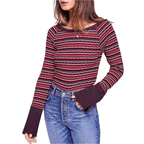 Camiseta básica Free People Rayas Rojo XS