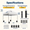 thumbnail image 4 of SPECSTAR 10' x10' Pop-up Canopy Tent One Push Setup Instant Tent with Center Lock, Wheel Carry Bag and 4 Sandbags for Events Parties, White, 4 of 8