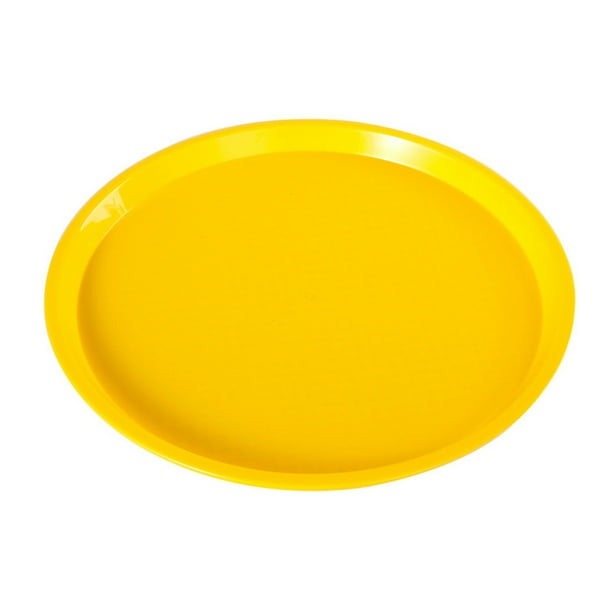 Andoer 1pcs 14 Inch Round Waitress Waiter Tray Serving Tray Beverage Tray Food Tray Dinner Tray Cafeteria Tray Waitress Style One Handed Carry Fast Food Service Tray With Non Skid Surface Walmart Com Walmart Com