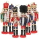 thumbnail image 1 of EeaseMX 6 piezas de cascanueces de soldado de madera navideño para colgar como adorno creativo de marioneta de madera, 1 of 8