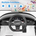 thumbnail image 4 of OLAKIDS 12V Kids Ride On Car, Licensed Audi RS e-tron GT Electric Vehicle with Remote Control, Toddlers Battery Powered Toy with 4 Wheels Suspension, LED Headlight, Music, MP3, USB, TF Port (White), 4 of 10