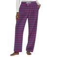 thumbnail image 5 of Tnhcen Women's Striped Flannel Pajama Pants Winter Fleece-Lined Sleepwear 100% Polyester Elastic Waist Lounge Pants Soft Cozy Home Wear S-2XL, 5 of 7