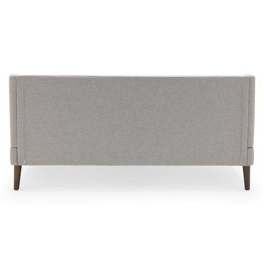 MoDRN Mid-Century  Martin Platform Bed, Light Gray, Queen