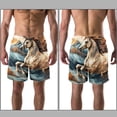 thumbnail image 3 of luoweisi Men's Beach Shorts Quick Dry Swim Trunks with Mesh Lining Horse L, 3 of 5