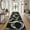 Black, variant on GlowSol Mid Century Modern Green Geometric Area Rug – Soft, Machine Washable, Mark Resistant Carpet for Living Room, Bedroom, Dining Room, Office – Green, 2x6