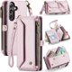thumbnail image 1 of Funda de cuero Compatible con Samsung Galaxy S25 FE, [Bloqueo RFID] Cartera Multifuncional, Bolso, Funda de cuero con Ranuras para Tarjetas, Pata de Cabra, Bandolera Cruzada para Mujer, Hombre, 1 of 8