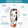 thumbnail image 2 of Yayeee 30oz Stainless Steel Tumbler with Straw and Handle Double-Wall Insulated Travel Water Bottle, Cartoon Halloween Ghosts, 2 of 8