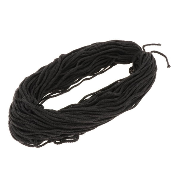 GUOOL Natural Braided Rope Multipurpose 5Mmx80M 8 Strands Twisted Thick Soft  Cord for Black 